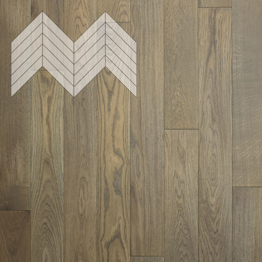 Паркет Елка Французская Lab Arte Chevron Дуб Натур Gris лак 600/510х90х14/3/45°