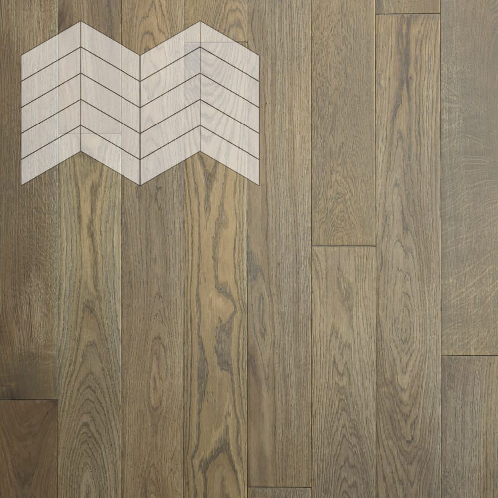 Паркет Елка Французская Lab Arte Chevron Дуб Рустик Gris лак 400/337х110х14/3/60°