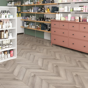 Ламинат ПВХ Alpine Floor Дуб Исида Chevron LVT ECO 20-8*** в интерьере