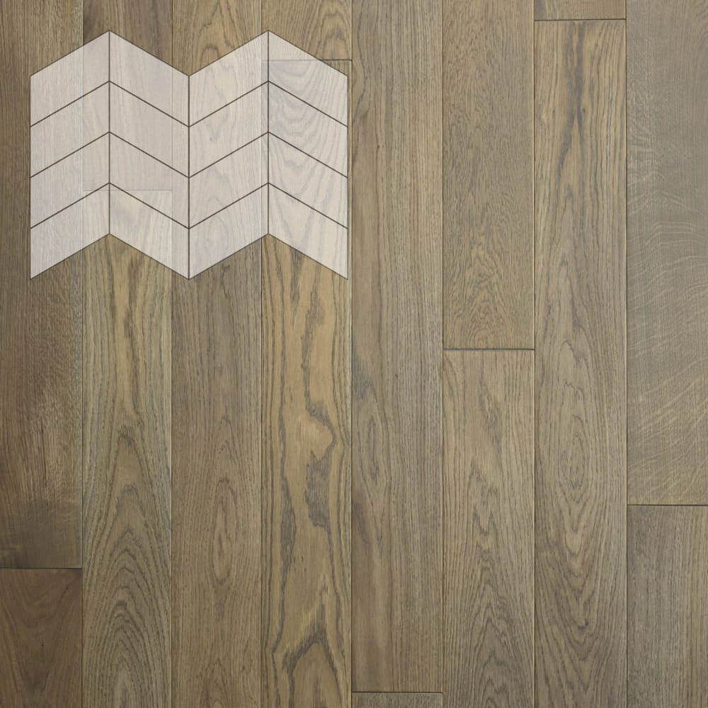 Паркет Елка Французская Lab Arte Chevron Дуб Рустик Gris лак 400/313х150х14/3/60°