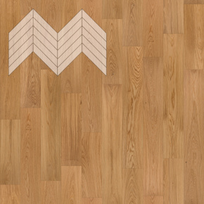 Паркет Елка Французская Lab Arte Chevron Дуб Натур лак 600/510х90х14/3/45° в интерьере
