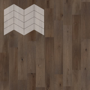 Паркет Елка Французская Lab Arte Chevron Дуб Селект Кайт лак 400/313х150х14/3/60° в интерьере