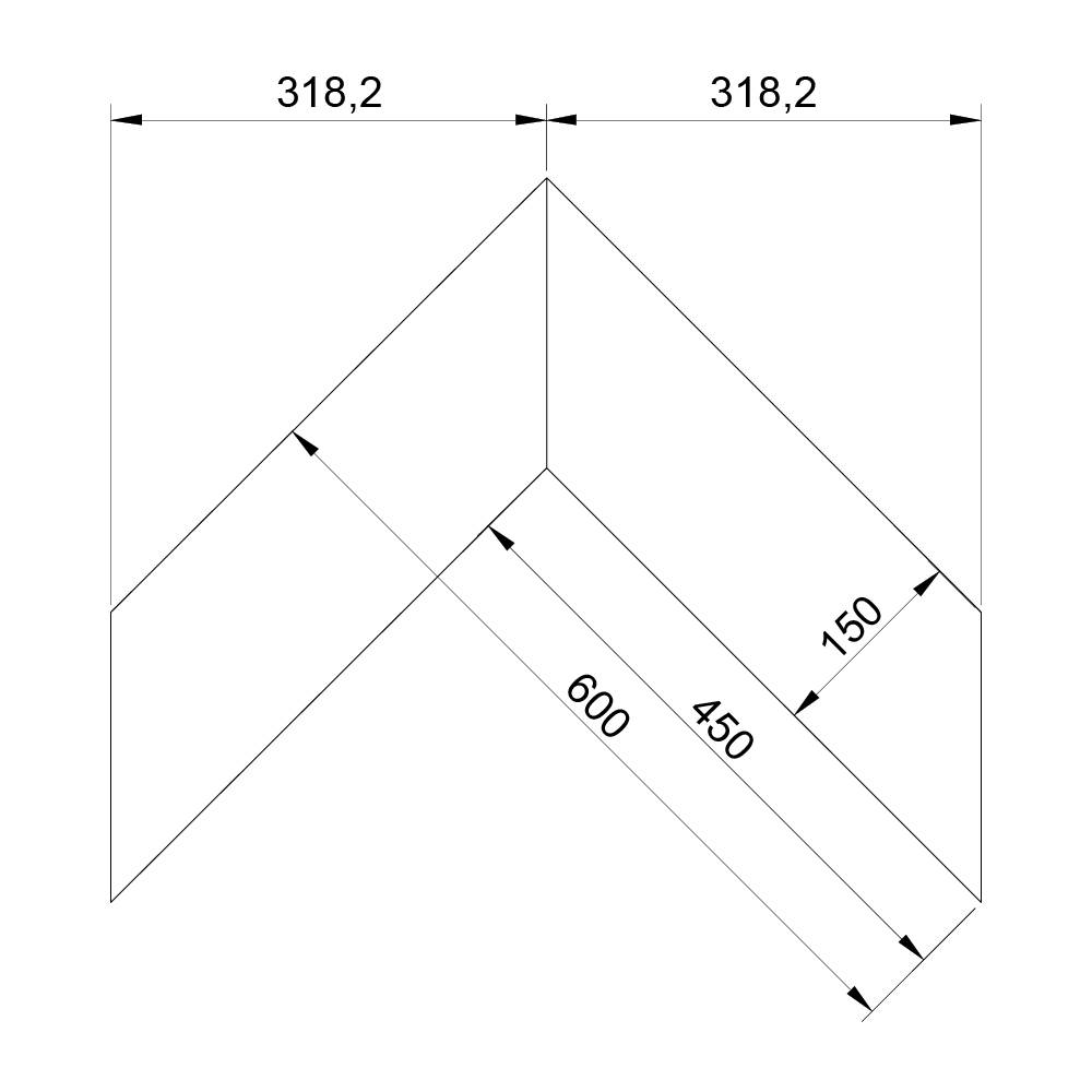 Паркет Елка Французская Lab Arte Chevron Дуб Рустик Блонд лак 600/450х150х14/3/45°