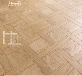 Инженерная доска Lab Arte Pattern 4/4 Дуб Натур лак 125/50*14/3мм в интерьере